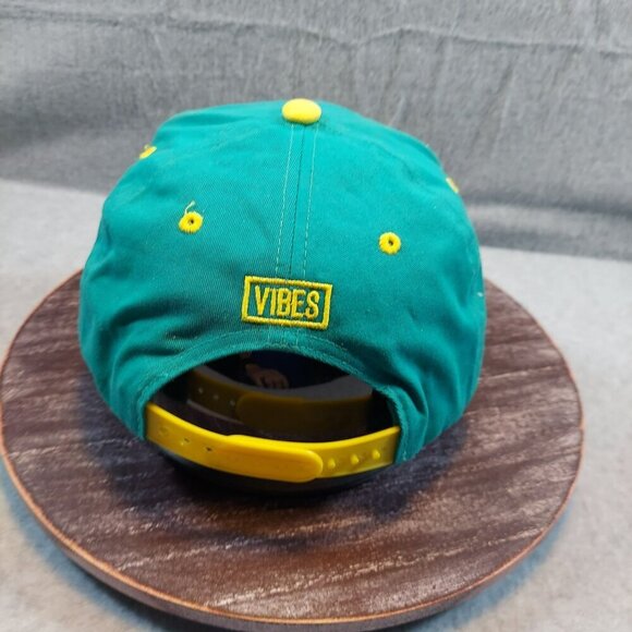 Top Level Snapback Hat With "Vibes" Embroidery & Patterned Brim Adjustable Fit - Picture 5 of 9
